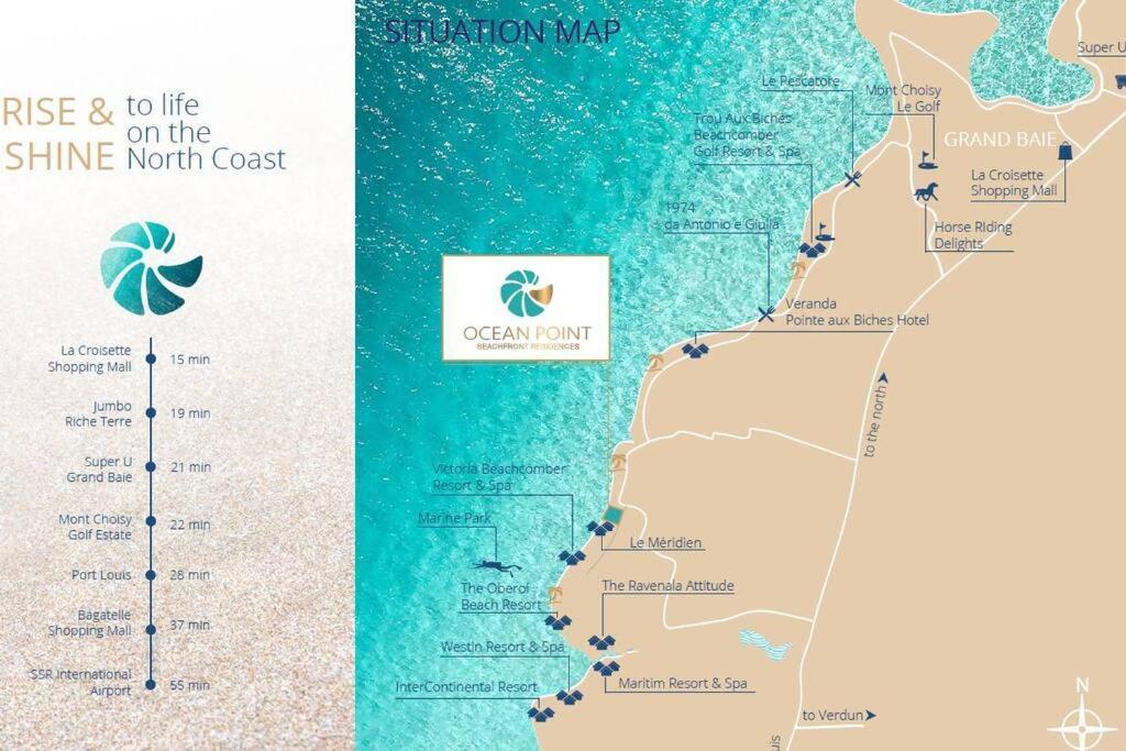 A Beachfront Haven - Ocean Point B2 अपार्टमेंट Pointe aux Piments